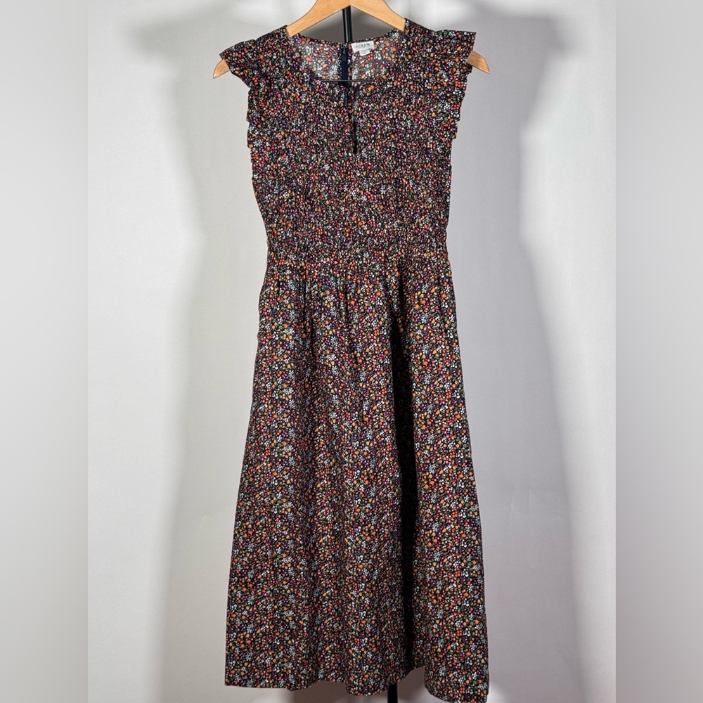New J.Crew Factory Women's Flutter-Sleeve Midi Dress - Picture 5 of 7